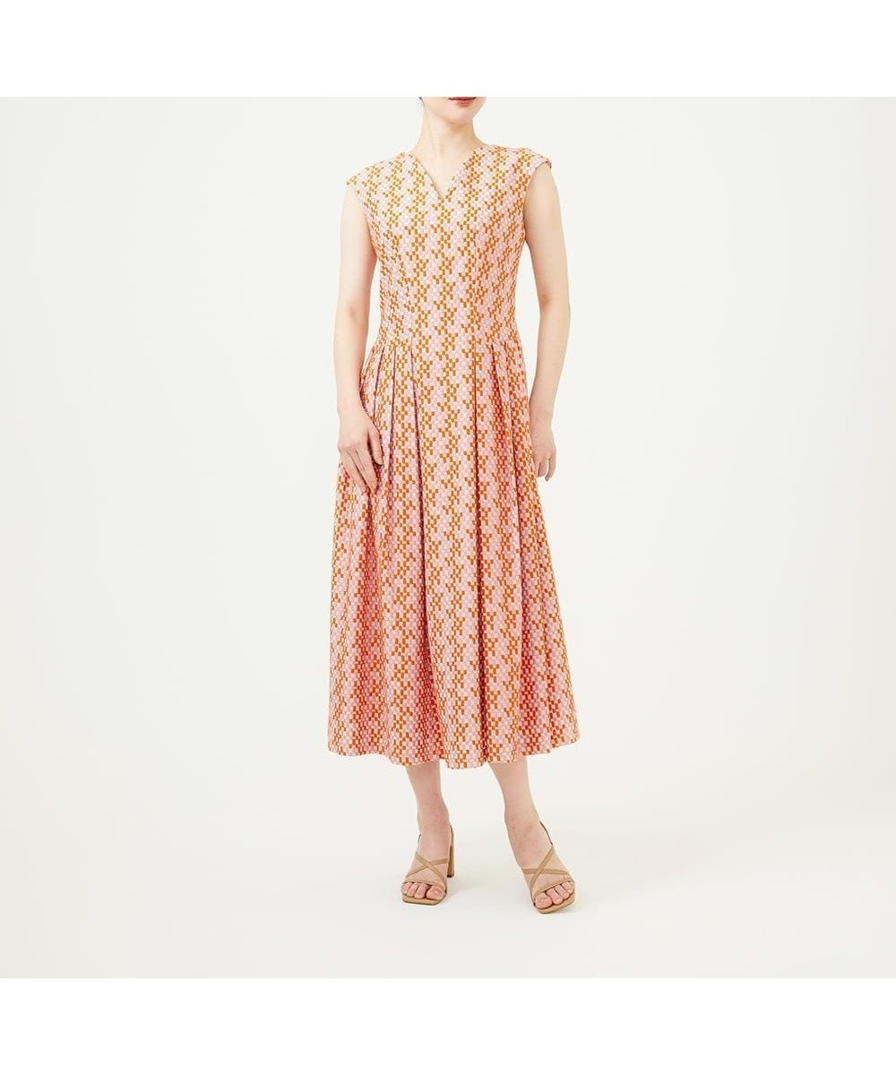 【シビラ/SYBILLA】のスクエアドット刺繍ドレス インテリア・キッズ・メンズ・レディースファッション・服の通販 founy(ファウニー) 　ファッション　Fashion　レディースファッション　Fashion for Women　ワンピース　Dresses　フォーマル・パーティードレス・結婚式用ドレス　Elegant & Casual Dresses　おすすめ　Recommended / Our Picks　オレンジ　Orange　ジャケット　Jacket, Outerwear　スクエア　Square, Square Shape　セットアップ　Set-Up, Coordinated Outfit　ドット　Polka Dot, Dot Pattern　ドレス　Dress, One-Piece　エレガント 上品　Elegant　冬　Winter / This Winter　夏　Summer　春　Spring　秋　Autumn　オレンジ系|ID: prp329100004976166 ipo3291000000037300829