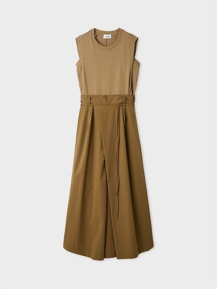 【ミースロエ/MIESROHE】のハイフォルムドッキングワンピース インテリア・キッズ・メンズ・レディースファッション・服の通販 founy(ファウニー) 　ファッション　Fashion　レディースファッション　Fashion for Women　ワンピース　Dresses　サマー　Summer, Summer Style　スマート　Smart, Elegant　ドッキング　Docking, Mixed Material　ドレス　Dress, One-Piece　ノースリーブ　Sleeveless, No-Sleeve　夏　Summer　CML[038]|ID: prp329100004976182 ipo3291000000037300895