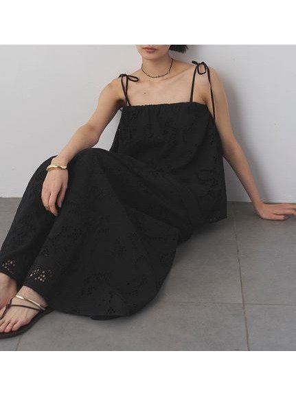 【ミースロエ/MIESROHE】のレースエンブロイダリーベアワンピ インテリア・キッズ・メンズ・レディースファッション・服の通販 founy(ファウニー) 　ファッション　Fashion　レディースファッション　Fashion for Women　ワンピース　Dresses　サマー　Summer, Summer Style　スマート　Smart, Elegant　ドレス　Dress, One-Piece　ボタニカル　Botanical, Floral Pattern　BLK[009]|ID: prp329100004976185 ipo3291000000037300906