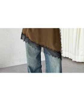 【シーピーシーエム/CPCM】のアシメイレヘムレースキャミ 大人の最旬トレンドファッション＆コーディネート founy(ファウニー) ファッション Fashion レディースファッション Fashion for Women トップス・カットソー Cut & Sew Tops キャミソール&ノースリーブ Camisoles & Sleeveless Tops アシンメトリー Asymmetrical Style インナー Innerwear シンプル Simple, Minimal スラックス Slacks, Dress Pants デニム Denim, Jeans Material レース Lace, Lace Fabric 夏 Summer |ID:prp329100004976187