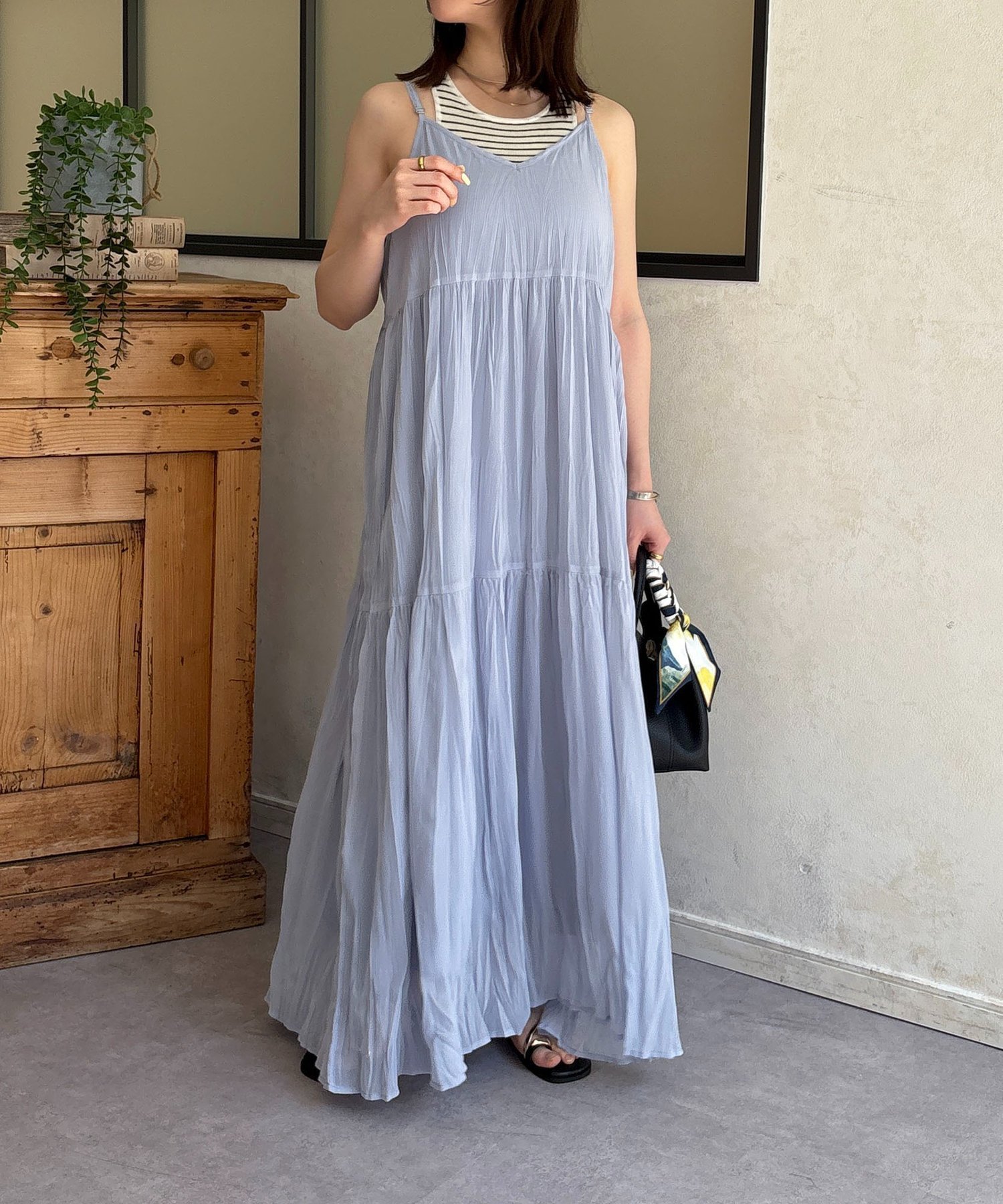【ゼヴォン/Thevon】のワッシャープリーツキャミワンピース インテリア・キッズ・メンズ・レディースファッション・服の通販 founy(ファウニー) 　ファッション　Fashion　レディースファッション　Fashion for Women　ワンピース　Dresses　キャミソールワンピース　Camisole Dresses　アクセサリー　Fashion Accessories　インナー　Innerwear　春　Spring　キャップ　Cap, Baseball Cap　キャミワンピース　Cami Dress, Slip Dress　スニーカー　Sneakers, Trainers　フェミニン　Feminine, Girly　プリーツ　Pleats, Pleated　S/S・春夏　SS, Spring/Summer, Warm Season　再入荷　Restock / Back in Stock　おすすめ　Recommended / Our Picks　夏　Summer　エレガント 上品　Elegant　2026年　2026　2026春夏・S/S　Spring/Summer 2026 SS26　サックスブルー|ID: prp329100004976197 ipo3291000000037300949