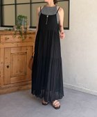 【ゼヴォン/Thevon】のワッシャープリーツキャミワンピース ブラック|ID: prp329100004976197 ipo3291000000037300954