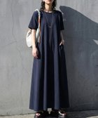 【アンティカ/antiqua】のantiqua 汗染み防止 Aライン ワンピース レディース NA-00534 大人の最旬トレンドファッション＆コーディネート founy(ファウニー) ファッション Fashion レディースファッション Fashion for Women ワンピース Dresses 春 Spring 秋 Autumn 吸水 Absorbent, Quick-Dry シンプル Simple, Minimal バランス Balance, Style Balance フォルム Silhouette, Form フレア Flare, Flared 半袖 Short Sleeve, Half Sleeve 無地 Plain, Solid Color リラックス Relax, Relaxed Fit ロング Long, Long-Length ワイド Wide, Wide Fit ワーク Workwear, Utility Style 夏 Summer 旅行 Travel エレガント 上品 Elegant thumbnail 20 ネイビー|ID: prp329100004976227 ipo3291000000037301075