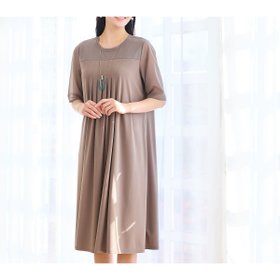 【ミゼール/MISSEL】の【洗える・体型カバー・L~4Lサイズ】シアースリーブワンピース 大人の最旬トレンドファッション＆コーディネート founy(ファウニー) ファッション Fashion レディースファッション Fashion for Women ワンピース Dresses エレガント 上品 Elegant オーガンジー Organza Fabric 洗える Machine Washable シアー Sheer, See-Through ジャケット Jacket, Outerwear ストレッチ Stretch, Stretchy Fabric トレンド Trend, Trending Now フレア Flare, Flared ベスト Vest, Waistcoat ヨーク Yoke, Yoke Design リネン Linen, Linen Fabric レギンス Leggings, Stretch Pants レース Lace, Lace Fabric おすすめ Recommended / Our Picks 夏 Summer |ID:prp329100004976236