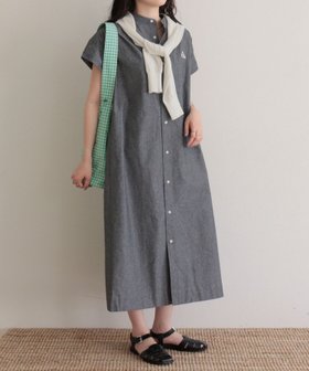 【フレディ&グロスター/FREDY&GLOSTER】の【GEVACO/ゲバコ】バンドカラーフレンチスリーブワンピース 大人の最旬トレンドファッション＆コーディネート founy(ファウニー) ファッション Fashion レディースファッション Fashion for Women ワンピース Dresses シンプル Simple, Minimal スリーブ Sleeve, Long Sleeve / Short Sleeve 定番 Standard, Basic Item フレンチ French, French Style ワーク Workwear, Utility Style おすすめ Recommended / Our Picks 2026年 2026 2026春夏・S/S Spring/Summer 2026 SS26 |ID:prp329100004976250