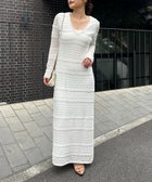 【カプリシューレマージュ/CAPRICIEUX LEMAGE】の【安心感のある裏地付き】深Vレースワンピース 大人の最旬トレンドファッション＆コーディネート founy(ファウニー) ファッション Fashion レディースファッション Fashion for Women ワンピース Dresses マキシ Maxi, Full Length リラックス Relax, Relaxed Fit レース Lace, Lace Fabric 透かし Cut-Out, Lacework thumbnail ホワイト|ID: prp329100004976251 ipo3291000000037301149