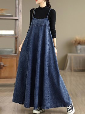 【ドゥーベル/Doux Belle】の細ストラップデニムワンピース レディース ワンピース 大人の最旬トレンドファッション＆コーディネート founy(ファウニー) ファッション Fashion レディースファッション Fashion for Women ワンピース Dresses インナー Innerwear ギャザー Gathered, Ruffled デニム Denim, Jeans Material フィット Fit, Slim Fit フェミニン Feminine, Girly フレア Flare, Flared フロント Front, Front Design ポケット Pocket, Pocket Detail ラップ Wrap, Wrap Design ロング Long, Long-Length 夏 Summer 春 Spring 秋 Autumn |ID:prp329100004976266