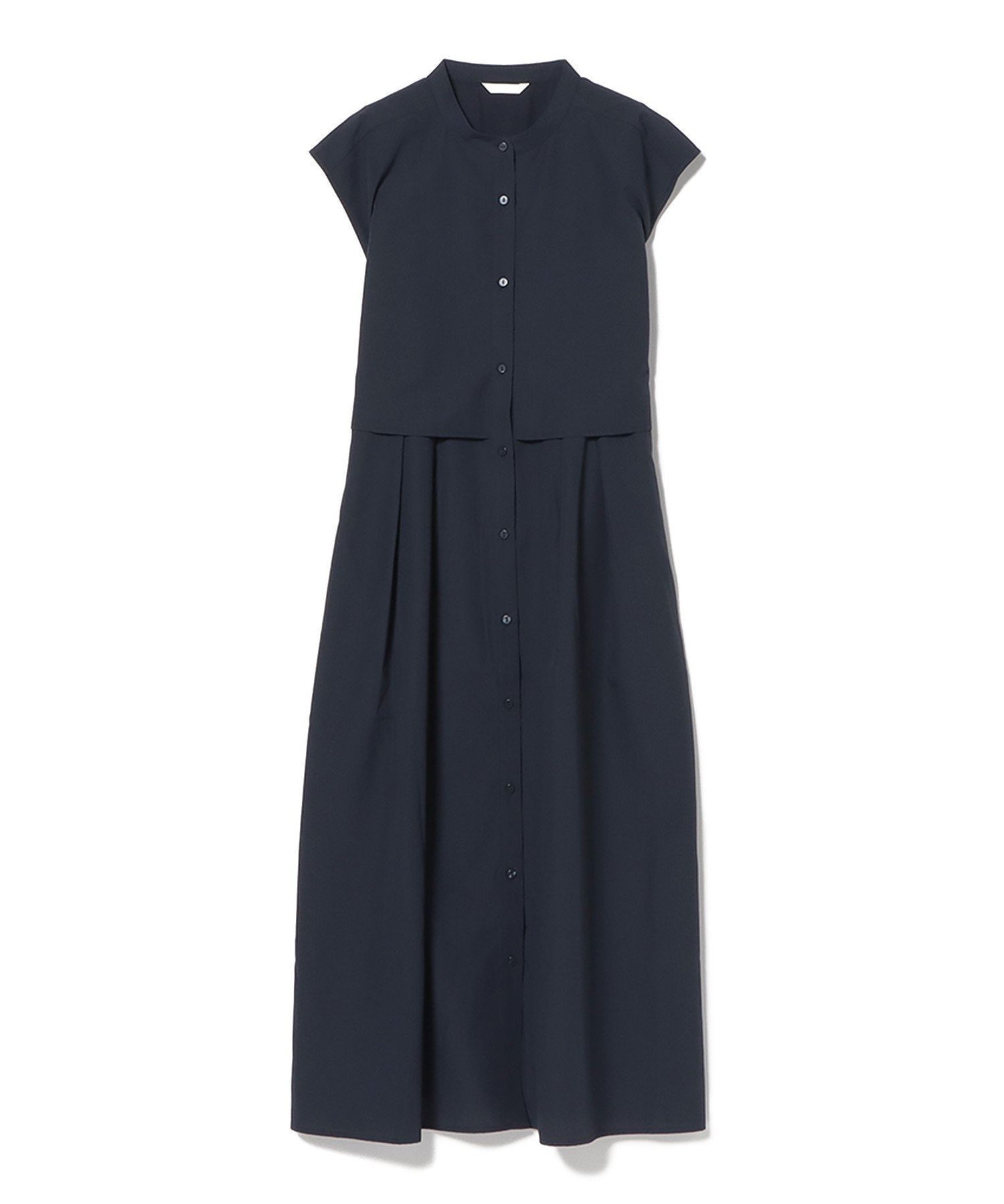 【ビームス ハート/BEAMS HEART】のレイヤード シャツ ワンピース インテリア・キッズ・メンズ・レディースファッション・服の通販 founy(ファウニー) 　ファッション　Fashion　レディースファッション　Fashion for Women　ワンピース　Dresses　シャツワンピース / 1枚で着映えコーデ　Shirt Dresses　サンダル　Sandals, Summer Shoes　バランス　Balance, Style Balance　NAVY|ID: prp329100004976282 ipo3291000000037301253