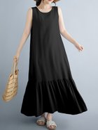 【ドゥーベル/Doux Belle】のフレア切替ノースリーブロングワンピース レディース ワンピース 大人の最旬トレンドファッション＆コーディネート founy(ファウニー) ファッション Fashion レディースファッション Fashion for Women ワンピース Dresses スリット Slit, Slit Detail ノースリーブ Sleeveless, No-Sleeve バランス Balance, Style Balance フレア Flare, Flared ポケット Pocket, Pocket Detail ラウンド Round, Round Neck ロング Long, Long-Length 切替 Switching, Contrast Panel 夏 Summer 春 Spring thumbnail ブラック|ID: prp329100004976283 ipo3291000000037301257
