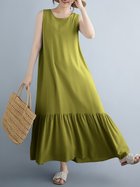【ドゥーベル/Doux Belle】のフレア切替ノースリーブロングワンピース レディース ワンピース 大人の最旬トレンドファッション＆コーディネート founy(ファウニー) ファッション Fashion レディースファッション Fashion for Women ワンピース Dresses スリット Slit, Slit Detail ノースリーブ Sleeveless, No-Sleeve バランス Balance, Style Balance フレア Flare, Flared ポケット Pocket, Pocket Detail ラウンド Round, Round Neck ロング Long, Long-Length 切替 Switching, Contrast Panel 夏 Summer 春 Spring thumbnail グリーン|ID: prp329100004976283 ipo3291000000037301258