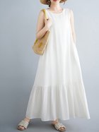 【ドゥーベル/Doux Belle】のフレア切替ノースリーブロングワンピース レディース ワンピース 大人の最旬トレンドファッション＆コーディネート founy(ファウニー) ファッション Fashion レディースファッション Fashion for Women ワンピース Dresses スリット Slit, Slit Detail ノースリーブ Sleeveless, No-Sleeve バランス Balance, Style Balance フレア Flare, Flared ポケット Pocket, Pocket Detail ラウンド Round, Round Neck ロング Long, Long-Length 切替 Switching, Contrast Panel 夏 Summer 春 Spring thumbnail ホワイト|ID: prp329100004976283 ipo3291000000037301261