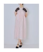 【ビーフラット/bflat】のバブルスリーブジャガードドレス マタニティ 妊婦 結婚式 二次会 成人式 同窓会 ピンク|ID: prp329100004976305 ipo3291000000037301337