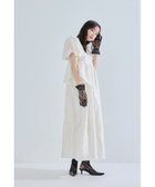 【ビーフラット/bflat】のバブルスリーブジャガードドレス マタニティ 妊婦 結婚式 二次会 成人式 同窓会 アイボリー|ID: prp329100004976305 ipo3291000000037301342
