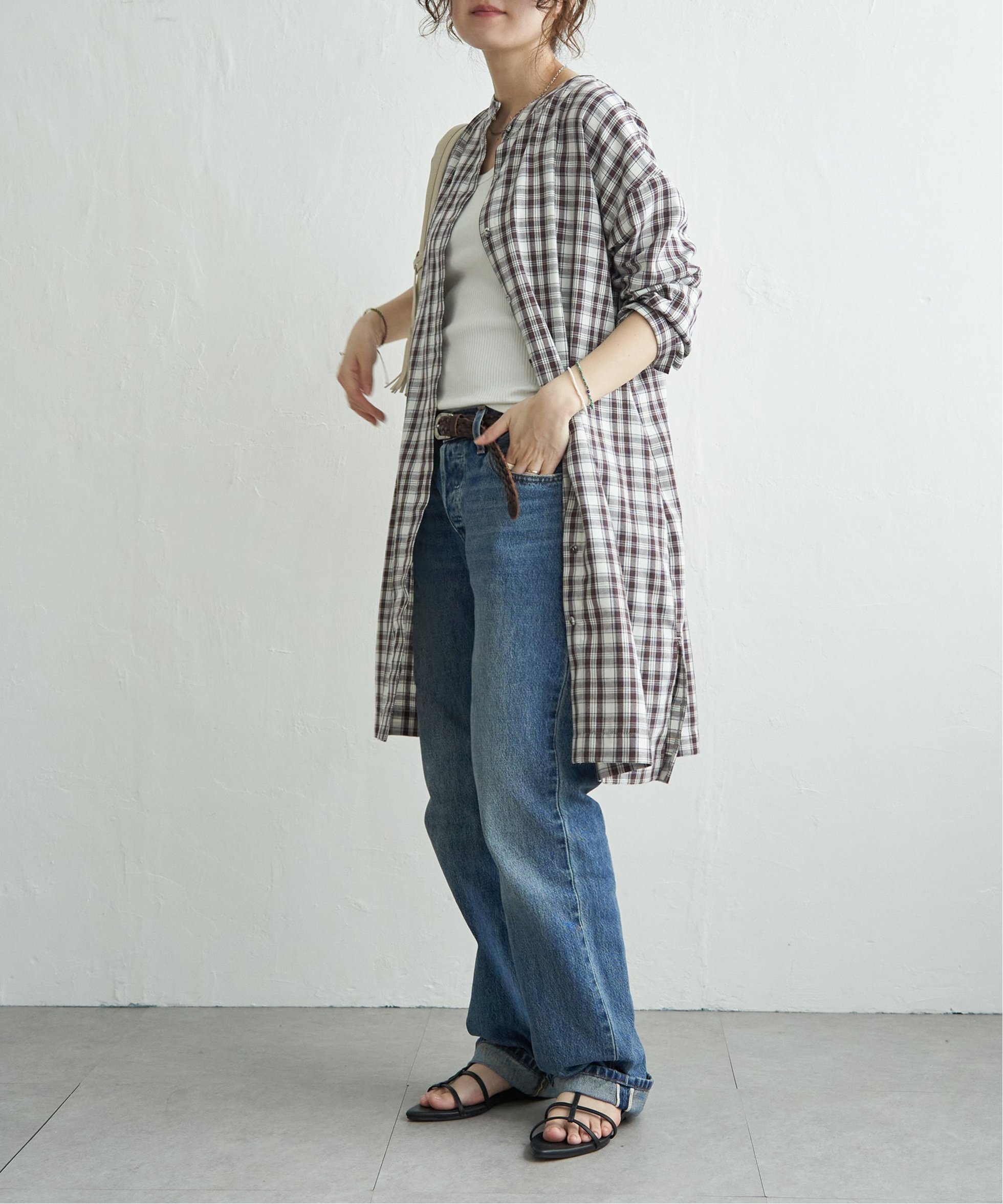 【エルビーシー/LBC】のコットンMIX 3WAYタックワンピース インテリア・キッズ・メンズ・レディースファッション・服の通販 founy(ファウニー) 　ファッション　Fashion　レディースファッション　Fashion for Women　ワンピース　Dresses　フロント　Front, Front Design　ブラウン|ID: prp329100004976306 ipo3291000000037301344