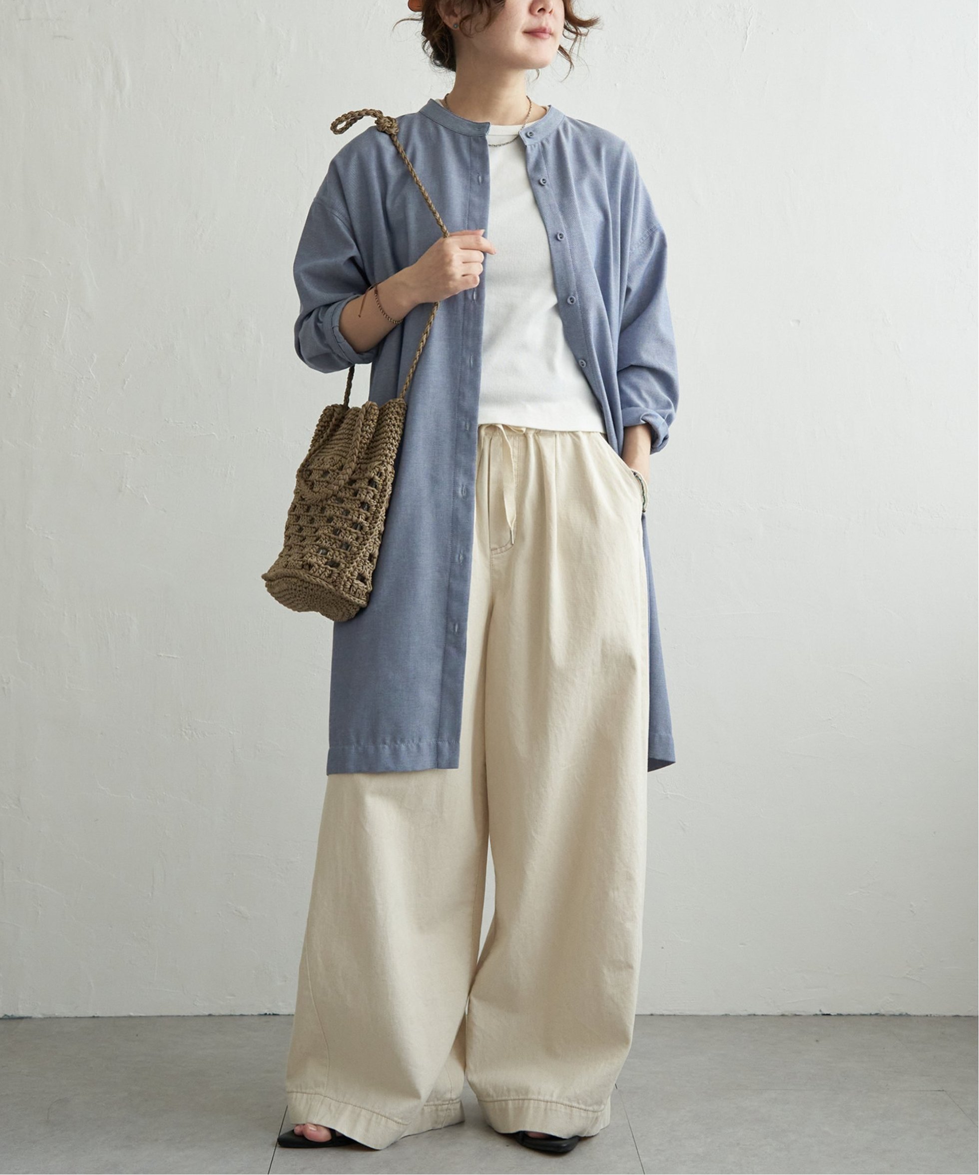 【エルビーシー/LBC】のコットンMIX 3WAYタックワンピース インテリア・キッズ・メンズ・レディースファッション・服の通販 founy(ファウニー) 　ファッション　Fashion　レディースファッション　Fashion for Women　ワンピース　Dresses　フロント　Front, Front Design　ブルー|ID: prp329100004976306 ipo3291000000037301346