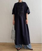 【エルビーシー/LBC】のエクリュ ピンタックロングワンピース 大人の最旬トレンドファッション＆コーディネート founy(ファウニー) ファッション Fashion レディースファッション Fashion for Women ワンピース Dresses エスニック Ethnic Style チュニック Tunic, Long Top デニム Denim, Jeans Material ボトム Bottoms, Lower Wear ロング Long, Long-Length 春 Spring thumbnail ネイビーブルー|ID: prp329100004976307 ipo3291000000037301349