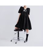 【アンドレスド/ANDRESD】のジャカードティアードミニドレス リボンデザイン ブラック|ID: prp329100004976311 ipo3291000000037301366