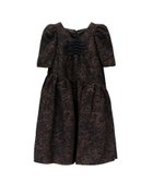 【アンドレスド/ANDRESD】のジャカードティアードミニドレス リボンデザイン ブラウン|ID: prp329100004976311 ipo3291000000037301367