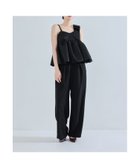 【ビーフラット/bflat】のアシンメトリーリボンセットアップ 2点セット セパレート パンツドレス 結婚式 成人式 大人の最旬トレンドファッション＆コーディネート founy(ファウニー) ファッション Fashion レディースファッション Fashion for Women セットアップ Matching Sets レディースパンツ・ボトムス Pants & Trousers / Bottoms アシンメトリー Asymmetrical Style キャミ Camisole, Cami Top ショルダー Shoulder, Shoulder Strap セパレート Separate, Two-Piece ドレス Dress, One-Piece バランス Balance, Style Balance フロント Front, Front Design ペプラム Peplum, Flared Hem ポケット Pocket, Pocket Detail リボン Ribbon, Bow ワイド Wide, Wide Fit おすすめ Recommended / Our Picks セレモニー Ceremony 結婚式 Wedding 披露宴 Wedding Reception 二次会 After Party thumbnail ブラック|ID: prp329100004976318 ipo3291000000037301393