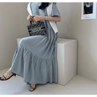 【メゾンドラティール/maison de LATIR】の幅広いシーンで活躍間違いなし!ティアードプリーツワンピース ソリッドカラー グレー|ID: prp329100004976325 ipo3291000000037301415