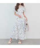 【マジェスティック レゴン/MAJESTIC LEGON】のウエストきゅっとオフショルワンピ 大人の最旬トレンドファッション＆コーディネート founy(ファウニー) ファッション Fashion レディースファッション Fashion for Women ワンピース Dresses オケージョン Occasion Wear カーディガン Cardigan, Knitwear 切替 Switching, Contrast Panel ジャケット Jacket, Outerwear ダウン Down, Puffer デコルテ Décolleté, Neckline ドッキング Docking, Mixed Material ドット Polka Dot, Dot Pattern バランス Balance, Style Balance フェミニン Feminine, Girly フリル Frill, Ruffle マーメイド Mermaid, Fishtail Silhouette レース Lace, Lace Fabric ロング Long, Long-Length 再入荷 Restock / Back in Stock thumbnail ブルー柄|ID: prp329100004976326 ipo3291000000037301420