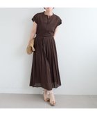 【ルクールブラン/le.coeur blanc】のシアーボイルフレンチスリーブワンピース ブラウン|ID: prp329100004976328 ipo3291000000037301428