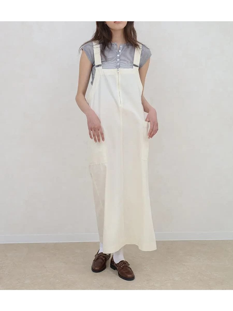 【ラシュッド/LASUD】のFront zip jumper skirt インテリア・キッズ・メンズ・レディースファッション・服の通販 founy(ファウニー) 　ファッション　Fashion　レディースファッション　Fashion for Women　スカート　Skirts　インナー　Innerwear　コンパクト　Compact, Small Size　シンプル　Simple, Minimal　ジップ　Zip, Zipper　タンク　Tank Top, Sleeveless Top　バランス　Balance, Style Balance　フロント　Front, Front Design　ポケット　Pocket, Pocket Detail　アイボリー|ID: prp329100004976333 ipo3291000000037301441