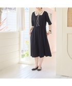 【キャラオクルス/CARA OCRUZ】のウエストドロストフレアワンピース【吸水速乾 接触冷感 ストレッチ】 大人の最旬トレンドファッション＆コーディネート founy(ファウニー) ファッション Fashion レディースファッション Fashion for Women ワンピース Dresses ウォッシャブル Machine Washable シンプル Simple, Minimal ストレッチ Stretch, Stretchy Fabric トラベル Travel, Travel Gear ドローストリング Drawstring, Pull Cord フィット Fit, Slim Fit フレア Flare, Flared ポケット Pocket, Pocket Detail リラックス Relax, Relaxed Fit エレガント 上品 Elegant 吸水 Absorbent, Quick-Dry 夏 Summer thumbnail ネイビー|ID: prp329100004976337 ipo3291000000037301451