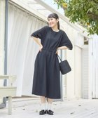 【キャラオクルス/CARA OCRUZ】のウエストドロストフレアワンピース【吸水速乾 接触冷感 ストレッチ】 大人の最旬トレンドファッション＆コーディネート founy(ファウニー) ファッション Fashion レディースファッション Fashion for Women ワンピース Dresses ウォッシャブル Machine Washable シンプル Simple, Minimal ストレッチ Stretch, Stretchy Fabric トラベル Travel, Travel Gear ドローストリング Drawstring, Pull Cord フィット Fit, Slim Fit フレア Flare, Flared ポケット Pocket, Pocket Detail リラックス Relax, Relaxed Fit エレガント 上品 Elegant 吸水 Absorbent, Quick-Dry 夏 Summer thumbnail ブラック|ID: prp329100004976337 ipo3291000000037301452