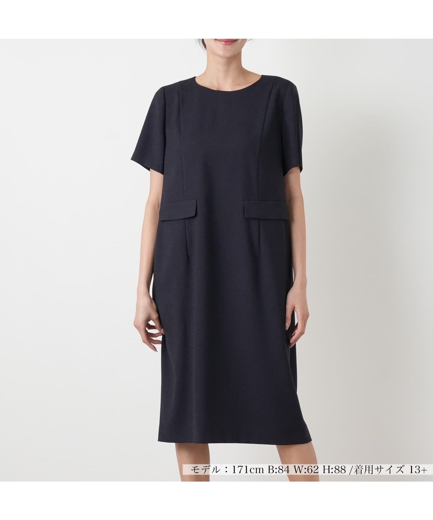 【レリアンプラスハウス/Leilian PLUS HOUSE】のワンピース インテリア・キッズ・メンズ・レディースファッション・服の通販 founy(ファウニー) 　ファッション　Fashion　レディースファッション　Fashion for Women　ワンピース　Dresses　アクセサリー　Fashion Accessories　ウォッシャブル　Machine Washable　カーディガン　Cardigan, Knitwear　シンプル　Simple, Minimal　ストレッチ　Stretch, Stretchy Fabric　スマート　Smart, Elegant　ポケット　Pocket, Pocket Detail　リラックス　Relax, Relaxed Fit　夏　Summer　ネイビー|ID: prp329100004976339 ipo3291000000037301456