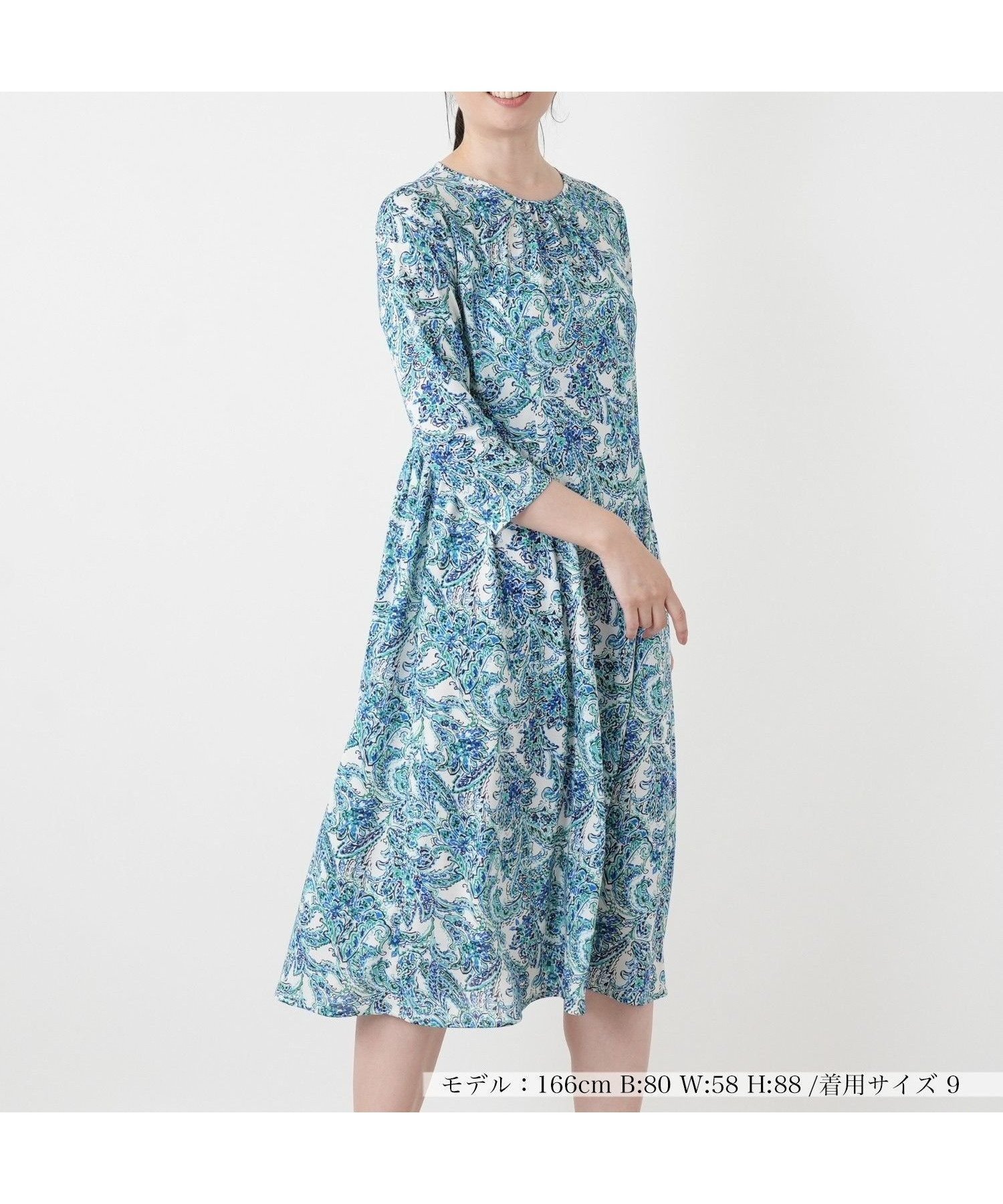 【レリアン/LEILIAN】のペイズリー柄フレアワンピース 大人の最旬トレンドファッション＆コーディネート founy(ファウニー) 　ファッション　Fashion　レディースファッション　Fashion for Women　ワンピース　Dresses　アンダー　Underwear Essentials　ウォッシャブル　Machine Washable　ギャザー　Gathered, Ruffled　ジャケット　Jacket, Outerwear　スマート　Smart, Elegant　フレア　Flare, Flared　ペイズリー　Paisley, Ethnic Pattern　ポケット　Pocket, Pocket Detail　夏　Summer　 other-1|ID: prp329100004976354 ipo3291000000037301501