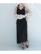 【フレイ アイディー/FRAY I.D】のサイドカッティングレーストリムキャミワンピース 大人の最旬トレンドファッション＆コーディネート founy(ファウニー) ファッション Fashion レディースファッション Fashion for Women ワンピース Dresses キャミソールワンピース Camisole Dresses カッティング Cutting Detail キャミソール Camisole, Spaghetti Strap Top スマート Smart, Elegant バランス Balance, Style Balance プリント Print, Printed Pattern レース Lace, Lace Fabric エレガント 上品 Elegant 無地 Plain, Solid Color thumbnail BLK[009]|ID: prp329100004976358 ipo3291000000037301514