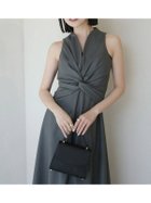 【アニュアンス/anuans】のツイストギャザーワンピース 大人の最旬トレンドファッション＆コーディネート founy(ファウニー) ファッション Fashion レディースファッション Fashion for Women ワンピース Dresses thumbnail GREY|ID: prp329100004976359 ipo3291000000037301526