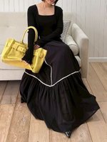 【リリーブラウン/Lily Brown】の【限定カラー】【ウォッシャブル】ニットドッキングワンピース 大人の最旬トレンドファッション＆コーディネート founy(ファウニー) ファッション Fashion レディースファッション Fashion for Women ワンピース Dresses ウォッシャブル Machine Washable カーディガン Cardigan, Knitwear ギャザー Gathered, Ruffled ドッキング Docking, Mixed Material バランス Balance, Style Balance フィット Fit, Slim Fit 夏 Summer エレガント 上品 Elegant |ID:prp329100004976366