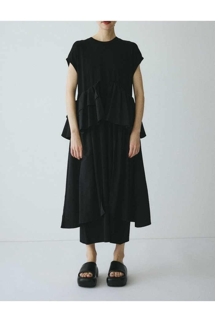 【ヘリンドットサイ/HeRIN.CYE】のSide frill pante dress インテリア・キッズ・メンズ・レディースファッション・服の通販 founy(ファウニー) https://founy.com/ ファッション Fashion レディースファッション Fashion for Women ワンピース Dresses フォーマル・パーティードレス・結婚式用ドレス Elegant & Casual Dresses おすすめ Recommended / Our Picks カットソー Cut and Sewn Top ドッキング Docking, Mixed Material フリル Frill, Ruffle |ID: prp329100004976370 ipo3291000000037301566