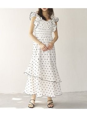 【スナイデル/SNIDEL】のフリルスリーブバリエプリントワンピース 大人の最旬トレンドファッション＆コーディネート founy(ファウニー) ファッション Fashion レディースファッション Fashion for Women ワンピース Dresses イエロー Yellow ウェーブ Wavy Pattern ジャケット Jacket, Outerwear スマート Smart, Elegant スリーブ Sleeve, Long Sleeve / Short Sleeve フェミニン Feminine, Girly フリル Frill, Ruffle プリント Print, Printed Pattern おすすめ Recommended / Our Picks |ID:prp329100004976380