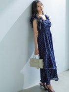 【スナイデル/SNIDEL】のフリルスリーブバリエプリントワンピース 大人の最旬トレンドファッション＆コーディネート founy(ファウニー) ファッション Fashion レディースファッション Fashion for Women ワンピース Dresses イエロー Yellow ウェーブ Wavy Pattern ジャケット Jacket, Outerwear スマート Smart, Elegant スリーブ Sleeve, Long Sleeve / Short Sleeve フェミニン Feminine, Girly フリル Frill, Ruffle プリント Print, Printed Pattern おすすめ Recommended / Our Picks thumbnail NVY[089]|ID: prp329100004976380 ipo3291000000037301604