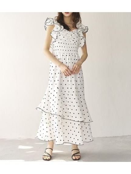 【スナイデル/SNIDEL】のフリルスリーブバリエプリントワンピース インテリア・キッズ・メンズ・レディースファッション・服の通販 founy(ファウニー) https://founy.com/ ファッション Fashion レディースファッション Fashion for Women ワンピース Dresses イエロー Yellow ウェーブ Wavy Pattern ジャケット Jacket, Outerwear スマート Smart, Elegant スリーブ Sleeve, Long Sleeve / Short Sleeve フェミニン Feminine, Girly フリル Frill, Ruffle プリント Print, Printed Pattern おすすめ Recommended / Our Picks |ID: prp329100004976380 ipo3291000000037353921