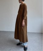 【エルビーシー/LBC】のタックフレアワンピース 大人の最旬トレンドファッション＆コーディネート founy(ファウニー) ファッション Fashion レディースファッション Fashion for Women ワンピース Dresses ギャザー Gathered, Ruffled スリーブ Sleeve, Long Sleeve / Short Sleeve バランス Balance, Style Balance ロング Long, Long-Length thumbnail ブラウン|ID: prp329100004976388 ipo3291000000037301638