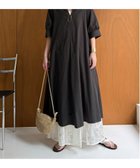 【エルビーシー/LBC】のコットンスキッパーロングワンピース 大人の最旬トレンドファッション＆コーディネート founy(ファウニー) ファッション Fashion レディースファッション Fashion for Women ワンピース Dresses スキッパー Skipper, Open Collar デコルテ Décolleté, Neckline フレア Flare, Flared ロング Long, Long-Length 無地 Plain, Solid Color thumbnail チャコール|ID: prp329100004976390 ipo3291000000037301644