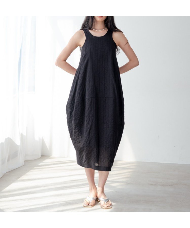 【その他のブランド/Other】のミニマルコクーンワンピース インテリア・キッズ・メンズ・レディースファッション・服の通販 founy(ファウニー) 　ファッション　Fashion　レディースファッション　Fashion for Women　ワンピース　Dresses　おすすめ　Recommended / Our Picks　アクセサリー　Fashion Accessories　ジャケット　Jacket, Outerwear　バランス　Balance, Style Balance　ロング　Long, Long-Length　ブラック|ID: prp329100004976399 ipo3291000000037301673