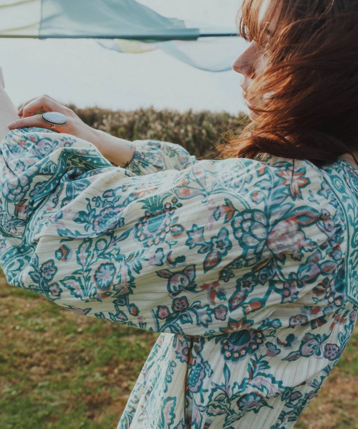 【アーバンリサーチ ロッソ/URBAN RESEARCH ROSSO】のsara mallika PAISLEY FLOWER PRINT DRESS インテリア・キッズ・メンズ・レディースファッション・服の通販 founy(ファウニー) https://founy.com/ ファッション Fashion レディースファッション Fashion for Women ワンピース Dresses フォーマル・パーティードレス・結婚式用ドレス Elegant & Casual Dresses インド Indian Textile スリーブ Sleeve, Long Sleeve / Short Sleeve ドレス Dress, One-Piece ネップ Nepp, Slub Yarn フラワー Flower, Floral プリント Print, Printed Pattern ペイズリー Paisley, Ethnic Pattern ボーダー Border, Stripe ヨーク Yoke, Yoke Design ロング Long, Long-Length S/S・春夏 SS, Spring/Summer, Warm Season 夏 Summer 2026年 2026 2026春夏・S/S Spring/Summer 2026 SS26 |ID: prp329100004976421 ipo3291000000037301760
