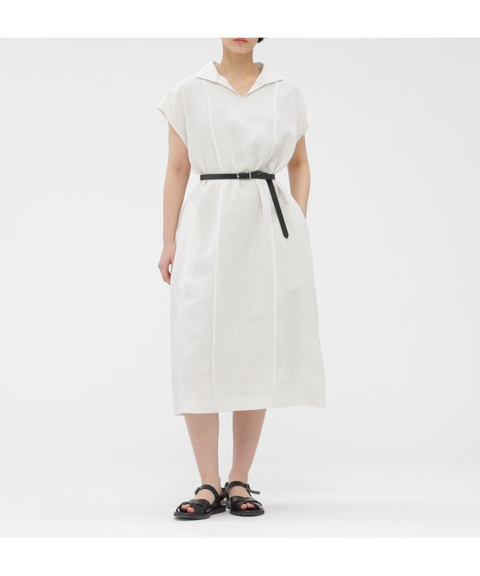 【マーガレットハウエル/MARGARET HOWELL】のLINEN DRESS インテリア・キッズ・メンズ・レディースファッション・服の通販 founy(ファウニー) https://founy.com/ ファッション Fashion レディースファッション Fashion for Women ワンピース Dresses フォーマル・パーティードレス・結婚式用ドレス Elegant & Casual Dresses シンプル Simple, Minimal スキッパー Skipper, Open Collar ドレス Dress, One-Piece バランス Balance, Style Balance フィット Fit, Slim Fit フロント Front, Front Design リネン Linen, Linen Fabric ヴィンテージ Vintage Style 夏 Summer |ID: prp329100004976422 ipo3291000000037301763