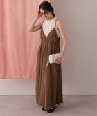 【ティティベイト/titivate】のボリュームギャザーキャミソールワンピース キャミワンピ チェック 無地 BR|ID: prp329100004976426 ipo3291000000037301780