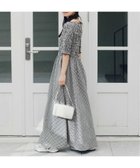 【ティティベイト/titivate】のシャーリングハーフスリーブワンピース 半袖 5分袖 クルーネック チェック 柄 大人の最旬トレンドファッション＆コーディネート founy(ファウニー) ファッション Fashion レディースファッション Fashion for Women ワンピース Dresses アクセサリー Fashion Accessories ギャザー Gathered, Ruffled シャーリング Shirring, Ruched シンプル Simple, Minimal スリーブ Sleeve, Long Sleeve / Short Sleeve チェック Check, Plaid, Tartan ネップ Nepp, Slub Yarn ハーフ Half, Half-Length バランス Balance, Style Balance フレア Flare, Flared ベーシック Basic, Essential 半袖 Short Sleeve, Half Sleeve thumbnail BK|ID: prp329100004976427 ipo3291000000037301783