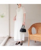 【ティティベイト/titivate】のポロ襟レースワンピース ロング丈 半袖 ペチコート付き フレア シアー シンプル OWH|ID: prp329100004976429 ipo3291000000037301792