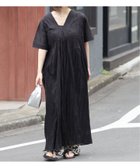 【ジャーナルスタンダード レリューム/JOURNAL STANDARD relume】の《追加 / 新色》コットンボイルクリンクルタックカフタンワンピース 大人の最旬トレンドファッション＆コーディネート founy(ファウニー) ファッション Fashion レディースファッション Fashion for Women ワンピース Dresses インナー Innerwear 洗える Machine Washable キャミソール Camisole, Spaghetti Strap Top デニム Denim, Jeans Material ドット Polka Dot, Dot Pattern リゾート Resort, Vacation Style リラックス Relax, Relaxed Fit おすすめ Recommended / Our Picks 夏 Summer 旅行 Travel 2026年 2026 2026春夏・S/S Spring/Summer 2026 SS26 thumbnail ブラック|ID: prp329100004976432 ipo3291000000037301805