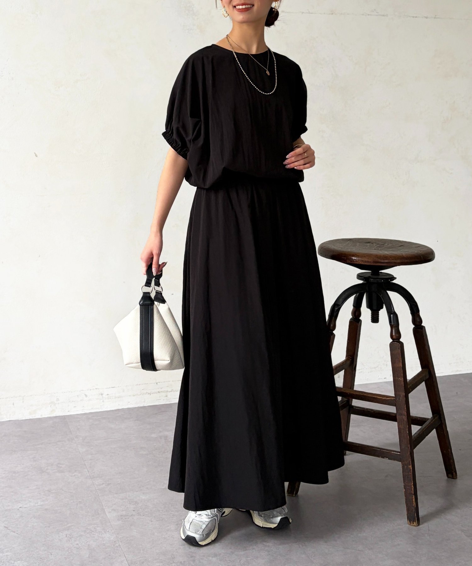 【シェトワ/Chez toi】のバルーンブラウス×スカートSET インテリア・キッズ・メンズ・レディースファッション・服の通販 founy(ファウニー) 　ファッション　Fashion　レディースファッション　Fashion for Women　セットアップ　Matching Sets　スカート・ミニ/ミディ/マキシ　Skirts / Mini, Midi & Maxi Skirts　デニム　Denim, Jeans Material　バルーン　Balloon, Balloon Silhouette　フレア　Flare, Flared　ワイド　Wide, Wide Fit　再入荷　Restock / Back in Stock　ブラック|ID: prp329100004976466 ipo3291000000037301926