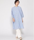 【クラウドナイン/cloudnine】のcloudnine/【2026 新作】チェック柄ドット刺繍ワンピース 前開きコットン ナチュラル 体型カバー ワンピ 80 ブルー|ID: prp329100004976482 ipo3291000000037301986