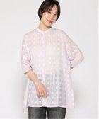 【クラウドナイン/cloudnine】のcloudnine/【2026 新作】ジャカード織りが上品に映える コットンチュニック 体型カバー7分袖トップス 10 ピンク|ID: prp329100004976484 ipo3291000000037301993